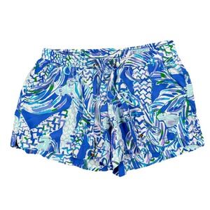 Lilly Pulitzer Katia Shorts Canopy Chaos Resort Blue‎ Size XS